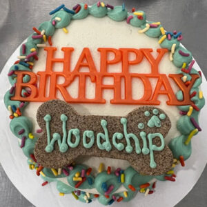 Dog Birthday Cake Woodchip 2